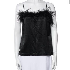 Veronica Beard Black Feather Camisole Size 0